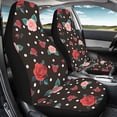 thumbnail image 4 of XYZCANDO Car Seat Covers Polyester Car Front Seat Covers Vehicle Front Seat Covers Auto Accessories Anti-Slip Truck SUV, Red Rose Polka Dot Design, 4 of 10