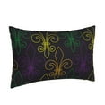 thumbnail image 2 of Naloa Mardi Gras Carnival Pillowcase, Throw Pillowcase, Wrinkle-Free, Stain-Resistant with Hidden Zipper for Bedroom Sofa - 20"x30", 2 of 9