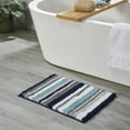 thumbnail image 5 of Better Trends 5 Piece Bathroom Rug Set 100% Polyester Soft Water Absorbent Non Slip Bath Mat Machine Washable Rug Griffie Collection - Blue, 5 of 8