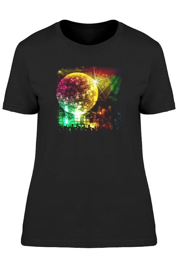 Dancing Disco Crowd T-Shirt Women -Image by Shutterstock, Female Medium