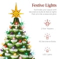 thumbnail image 4 of Best Choice Products 18in Ceramic Christmas Tree, Pre-lit Hand-Painted Frosted Holiday Decor w/ 93 Multicolor Bulbs, 4 of 8