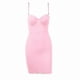 thumbnail image 1 of Slimming Full Length Shapewear Slips Nude Straight Tube Dress Body Shaper Women Skinny Under Dresses Underwire Cup Black Pink, 1 of 5