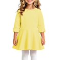 thumbnail image 6 of Auroural Girls Long Sleeve Sweatshirt Dress Casual Round Neck Flared Play Dress for Kids Daily Outfits, 6 of 6
