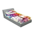 thumbnail image 2 of Ambesonne Abstract Fitted Sheet & Pillow Sham Set, Colorful Spring Tree, Twinxl, Multicolor, 2 of 2