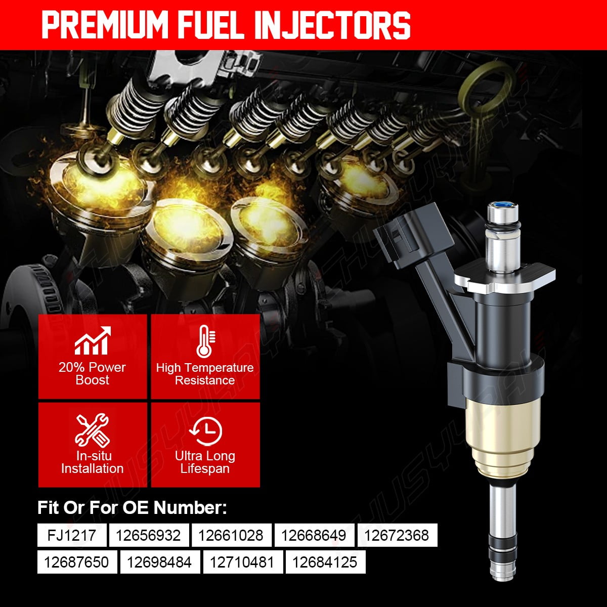 8-Pack Fuel Injectors for 2014-2023 Chevy Silverado GMC Sierra 1500, Express Savana 4.3 5.3