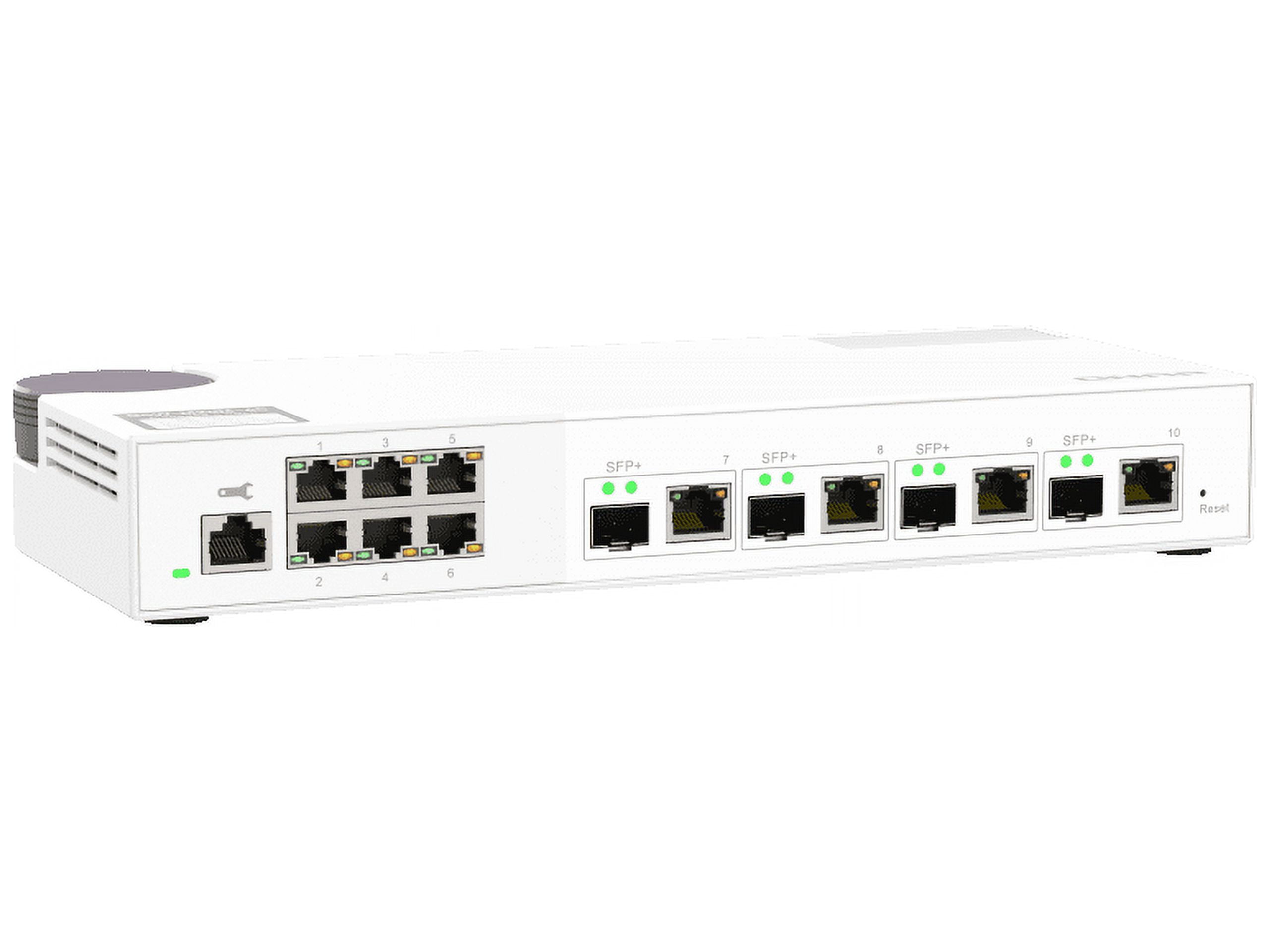 QNAP QSW-M408S 6-port layer 2 managed switch. 6 x 2.5GbE (1G QNAP QSW-M408S 6-port layer 2 managed switch. 6 x 2.5GbE (1G