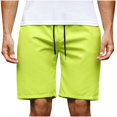 thumbnail image 6 of Mens Sweats Shorts Slim Shorts for Men Cheap Mens Shorts, Men Fitted Shorts Stretch Waist Shorts Breathable Shorts Beach Shorts for Men, Mint Green, L, 6 of 6