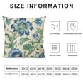 thumbnail image 5 of COMIO Chinoiserie Pillow Cover Boho Blue Yellow Floral Print Decorative Outdoor Throw Pillow Covers Flower Pillowcase Square Cushion Cover for Bedroom Sofa Couch Home Decor, 5 of 5