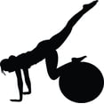 thumbnail image 2 of Aerobic Fitness Silhouette Wall Decal by Wallmonkeys Peel and Stick Graphic (12 in W x 12 in H) WM101946, 2 of 4