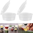 thumbnail image 2 of Less Than 5 Closure Bags & lids & Boxes 12 Pcs Clear Plastic Storage Containers Foam Storage Cups Round Plastic Boxes Small Transparent Jars with Lids Craft Making Supplies, 2 of 7