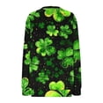 thumbnail image 5 of TaTaai Ladies St. Patrick's Day Print Long Sleeve Sweatshirt Fashion Loose Round Neck Casual Top Soft Comfortable for Daily Home Office Streetwear Gift, 5 of 5