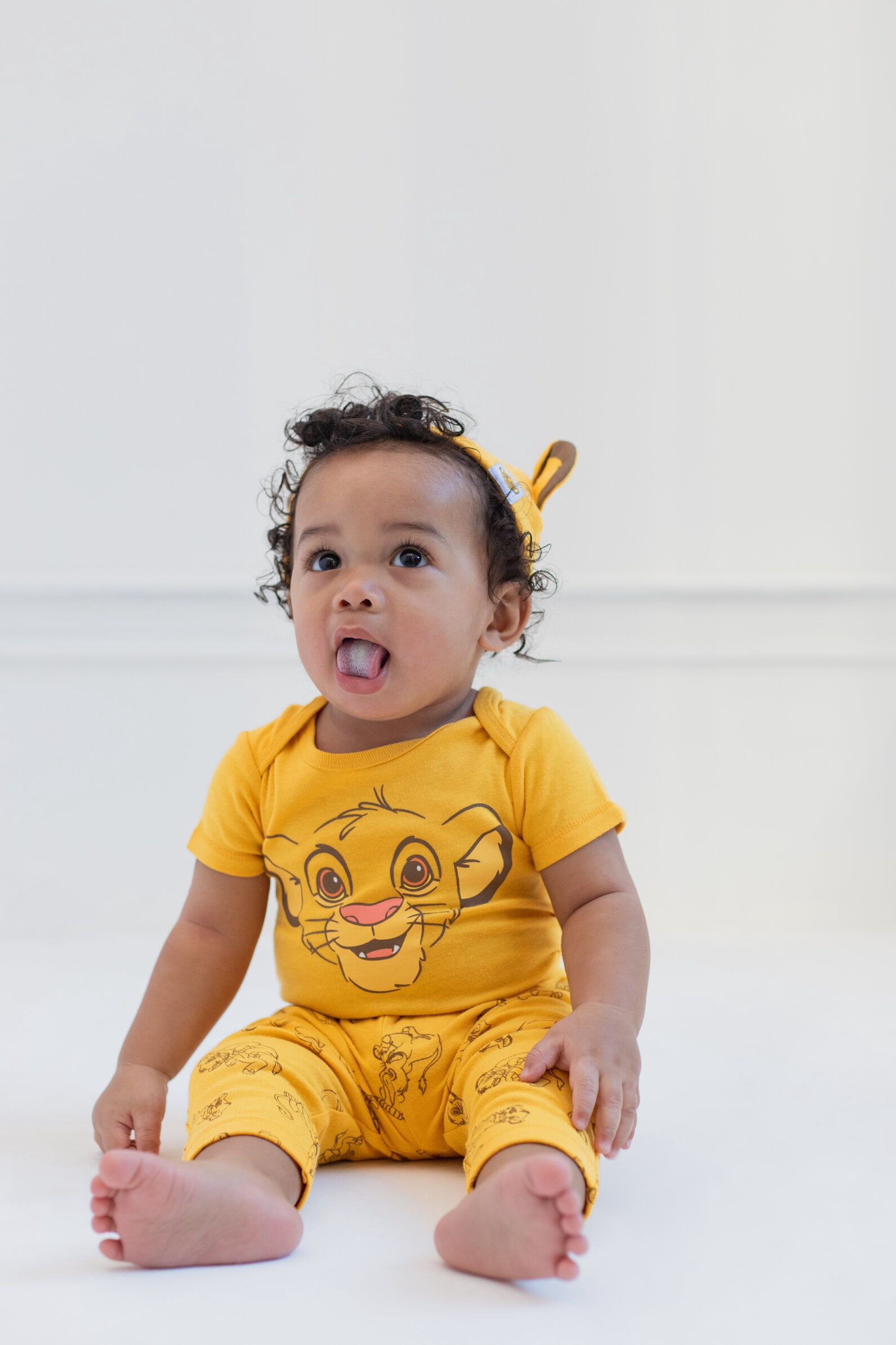 Disney Lion King Simba Newborn Baby Boys Bodysuit Pants and Hat 3 Piece Outfit Set Newborn to Infant