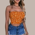 thumbnail image 2 of Einccm Women's Sequined Printed Tube Top for Yoga and Sports, Sleeveless Wrapped Camisole Tank Top in Regular Fit, Casual Fashion Summer Top Made of Comfortable Polyester for Daily Wear, 2 of 7