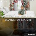 thumbnail image 3 of Fsddascl Beige Christmas Blackout Curtains for Bedroom/Living Room, Thermal Insulated Kitchen Curtains, Snowman Xmas Tree Elk Poinsettia Grommet Darkening Window Treatment Drapes 27.5"x39"x2, 3 of 6