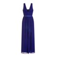 thumbnail image 3 of Little Mistress Womens Plunge Tie Maxi Dress, 3 of 7