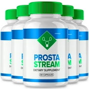 (5 Pack) Prosta Stream Capsules for Prostate Support, Prostastream Dietary Supplement with Enhanced Formula for Men, 300 Capsules Total