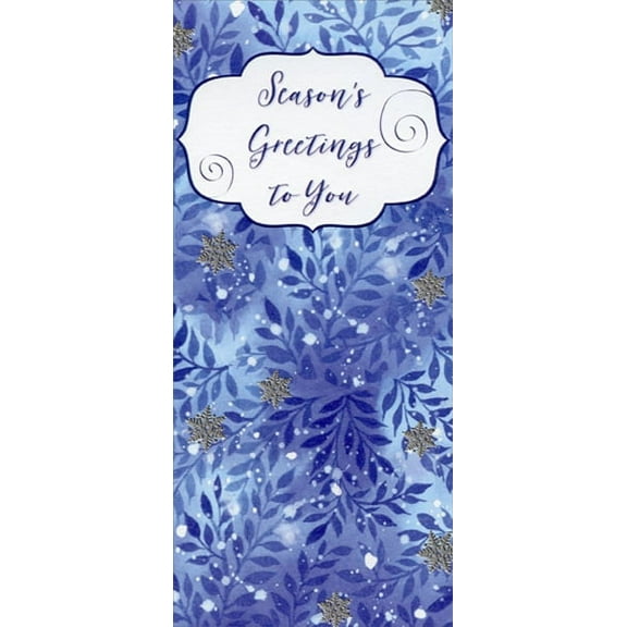 Designer Greetings Shades of Blue Season's Greetings to You 8 Christmas Gift Card / Money Holders