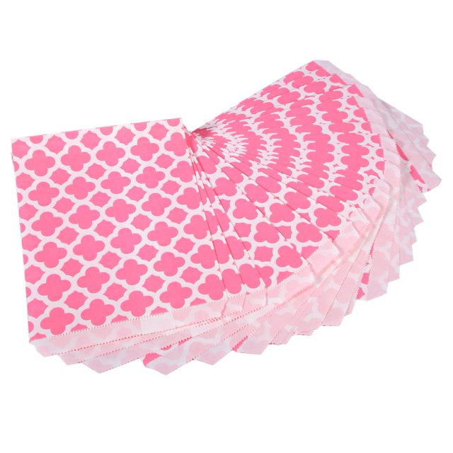 25 bolsas de regalo con motivos florales para bodas y fiestas, perfectas para dulces, bonitas en rosa
