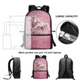 thumbnail image 6 of Uourmeti Pink Floral Horse Dreamcatcher Side Pockets Backpack for Travel Daily Use, Durable School Backpack Large Capacity Student Bookbag, 6 of 6
