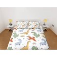 thumbnail image 2 of Dinosaurios lindo juego de funda nórdica colorido cubrecama, niños completo juego de cama con, 2 of 4