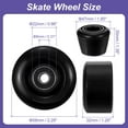 thumbnail image 2 of Unique Bargains Ensemble de Roues de Patin à Roulettes 58x32 mm Roues de Patin avec Roulements, Freins de Patin, Noir, 2 of 7
