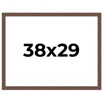 38x29 Frame Brown Farmhouse Solid Wood Picture Frame Width 1.5 Inches | Interior Frame Depth 0.5