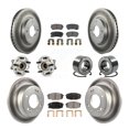 thumbnail image 1 of Transit Auto Front Rear Wheel Hub Bearings Assembly Coated Disc Brake Rotors and Semi-Metallic Pads Kit (10Pc) for Car Hyundai Elantra - Left Right Side (Driver Passenger) KBB-107729, 1 of 10