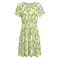 thumbnail image 4 of Citrus Fruits Summer Sundress Short Sleeve Dress Summer Women Clothes Dress for Women Dresses, 4 of 7