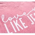 thumbnail image 4 of Women's Christian Shirt Like Jesus Letter Printed Short Sleeve V Neck Top Faith Religious Tee for Outdoor Wear, 4 of 5