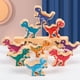 thumbnail image 4 of Apilamiento De Juguetes De Dinosaurios Para Niños Bloques De Construcción De Dinosaurios De Madera Apilamiento Aprendizaje De Habilidades Motoras Finas Regalos De Cumpleaños De Navidad Vogacara FN006461-00, 4 of 6