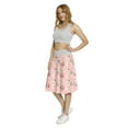 thumbnail image 3 of Women's Cartoon Doodle Style Giraffes A-line Printed Skirt Casual Wear, 3XL, Mint Green Blush Coral, by Ambesonne, 3 of 6