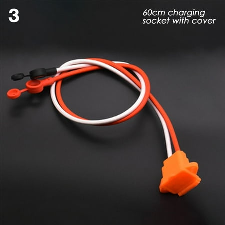 Outdoor for 48V Universal Three Vertical Battery Connector Plug Scooter Bike Parts with 12AWG Cable Charging Socket 3