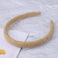 thumbnail image 6 of Unique Bargains 1 Pc Exquisite Thin-edged Woven Straw Headband Coffee Color, 6 of 6