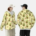 thumbnail image 4 of Gaeub Avocados And Hearts Men's and Women's UPF 50+ Long-Sleeved Sun Protection Clothing, Fishing Shirt Long Sleeve Zip-3X-Large, 4 of 7