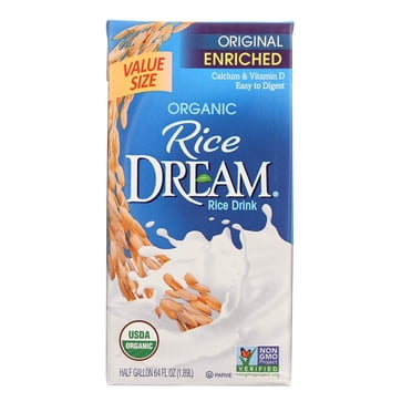 Rice Dream Organic Rice Drink - Enriched Original, 32 Oz Cartons (Pack Of 12) - Non-Dairy, Gluten-Free, Non-GMO, Good Source Of Calcium & Vitamins