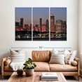 thumbnail image 2 of Elephant Stock Chicago Twilight Wall Art - Horizontal Multi Panel Canvas - Living Room Wall Decor - Places Multi Panel - Gray And Black Decor - 65" x 42", 2 of 4