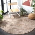 thumbnail image 3 of SAFAVIEH Beach House Nikola Geometric Indoor/Outdoor Area Rug, Brown/Ivory, 6'7" x 6'7" Round, 3 of 8