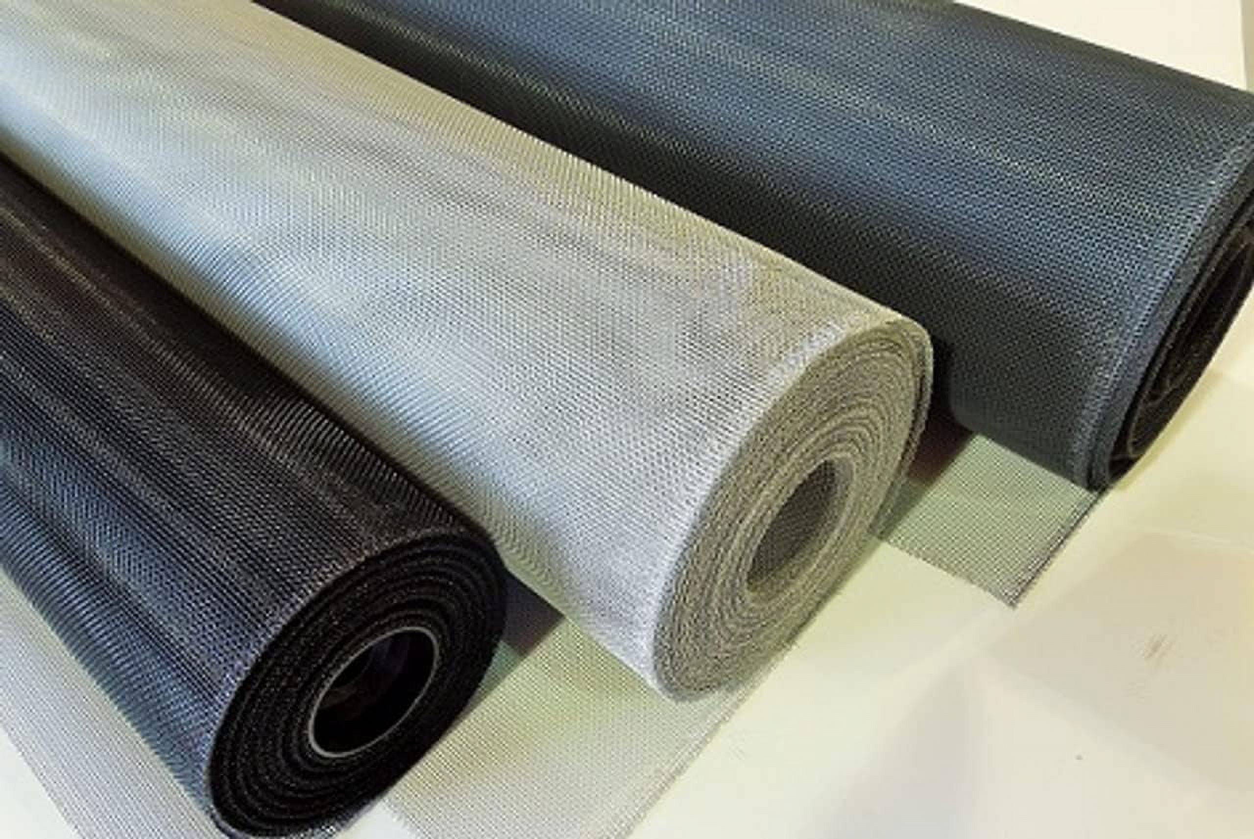 Aluminum Insect Screen Mesh Kit - (36 in x 25 ft) Roll of Aluminum Screen Wire & Roller Tool - Aluminum Screen Rolls for Patio & Window Screen Replacement - Silver
