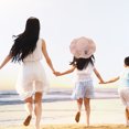thumbnail image 5 of Sombrero de protección solar para niños de 52 a 54 cm de circunferencia, sombrero de playa de verano, sombrero de paja ondulado, sombrero de sol con flores y conjunto de bolsa de paja, rosa, 5 of 5