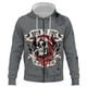 thumbnail image 1 of Sudadera con capucha y cremallera para hombre, diseño de hojas de plantas tropicales, estilo hip hop, informal, divertida, de manga larga, estilo urbano, estilo Harajuku, con estampado 3D, 1 of 6