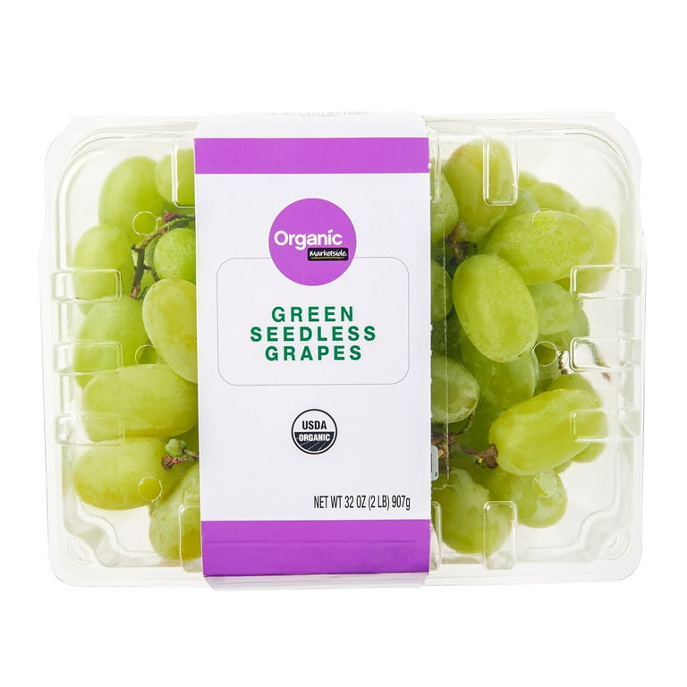 Marketside Green Seedless Grapes 2 lb Fresh & Sweet Fruit Snack