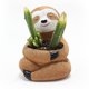 thumbnail image 1 of Sloth Flower Pot, Decretación Sloth Suculento macetas Resina para oficina para escritorio, 1 of 8