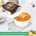 thumbnail image 4 of ALAZA Halloween Skeletons Pumpkins Pot Holders Set of 2 Heat Resistant Kitchen Oven Mitts, 4 of 7