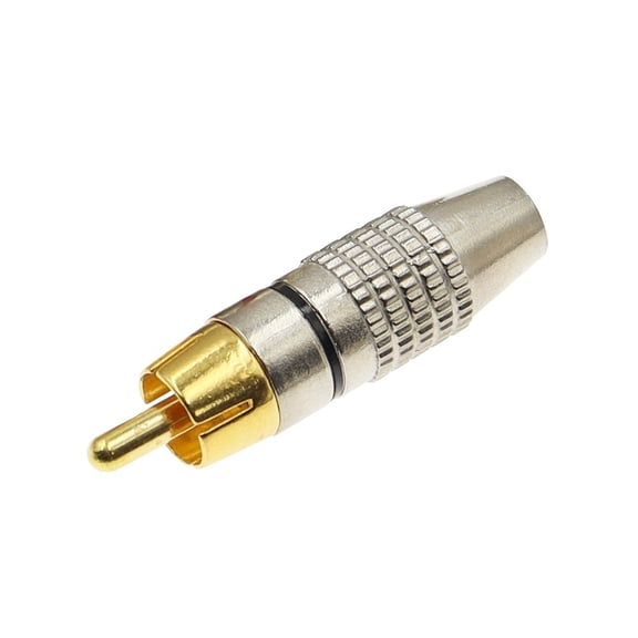 4PCS RCA Male Plug Connector Non Solder AV Audio Video Locking Cable Plug Adapter solderness for Video CCTV Camera Security