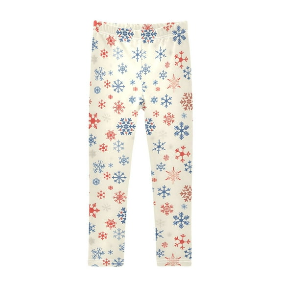 joogoo Girls' Leggings Snowflakes Christmas Yoga Pants 6T
