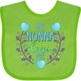 thumbnail image 3 of Inktastic My Nonna Loves Me with Flowers and Hearts Boys or Girls Baby Bib, 3 of 4