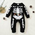 thumbnail image 4 of Gubotare Baby Boy Clothes Boys Girls Long Sleeve Romper Cartoon Prints Jumpsuit,Black 18-24 Months, 4 of 5