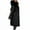 Black, variant on HAPIMO Women Faux Leather Trench Coat Fleece-Lined Mid-Length Jacket with Fur Collar Cotton Outwear Pockets Winter Workout Zipper Beige L