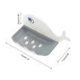 thumbnail image 4 of Unique Bargains 1 Pc Soap Dish Cartoon Whale Soap Holder for Bathroom White, 4 of 6