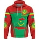 thumbnail image 2 of Sudadera con capucha con estampado de la bandera de Mauritania y el emblema nacional de MR para hombre, ropa informal, sudadera deportiva para niño y niña, 2 of 5